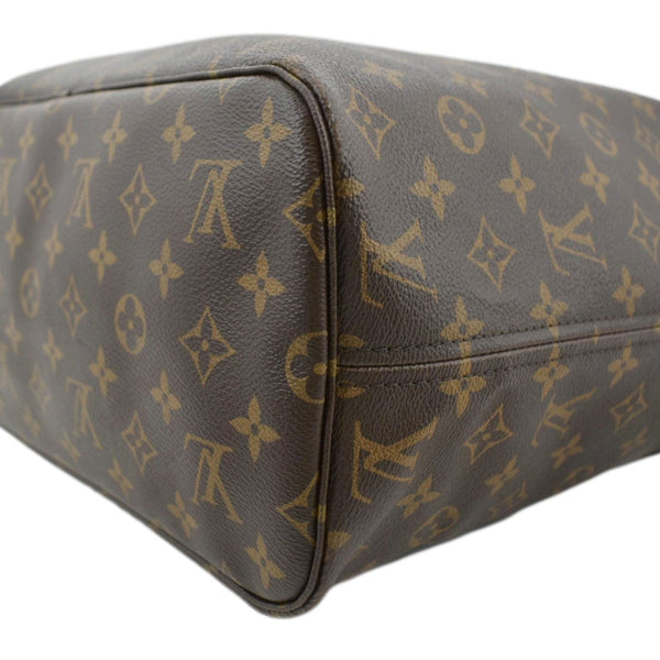 LOUIS VUITTON Neverfull MM Monogram Canvas Tote Bag Brown