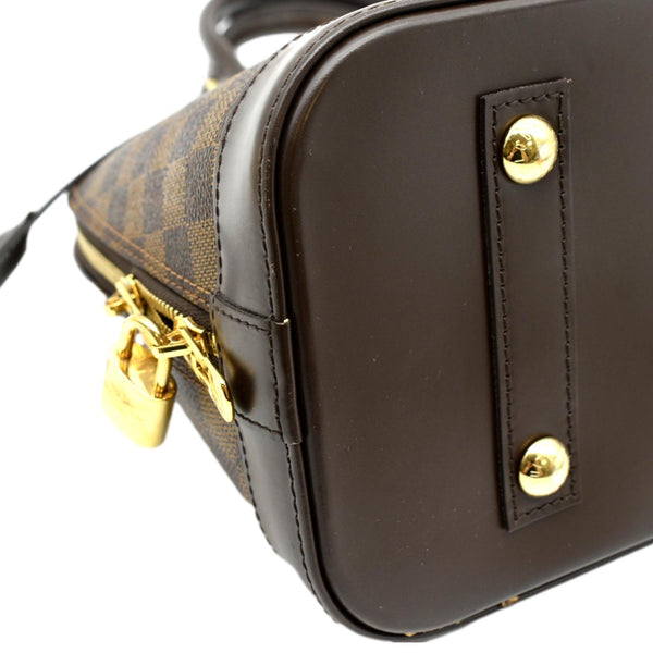 LOUIS VUITTON Alma PM Damier Ebene Satchel Bag Brown