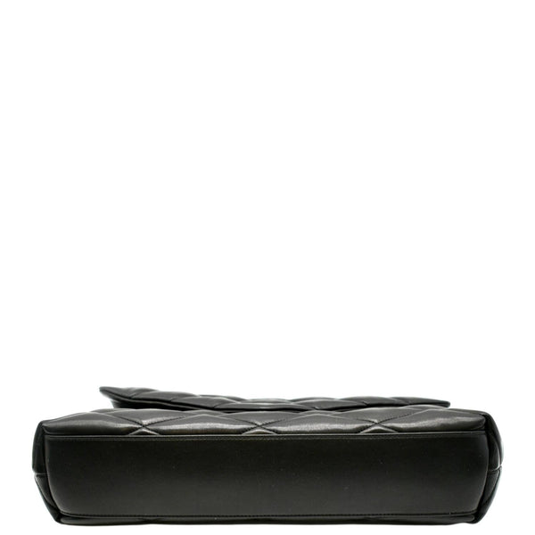YVES SAINT LAURENT Sade Large Quilted Leather Clutch Bag Black
