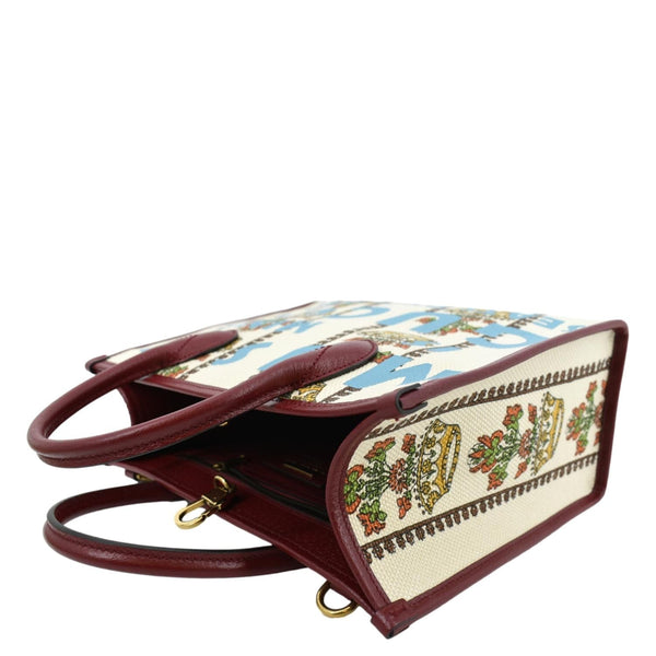 GUCCI 100 Centennial Music Small Jacquard Canvas Tote Bag Ivory 659983