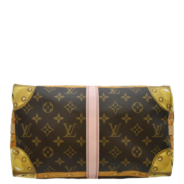 LOUIS VUITTON Summer Trunks Speedy 30 Monogram Canvas Satchel Bag Brown