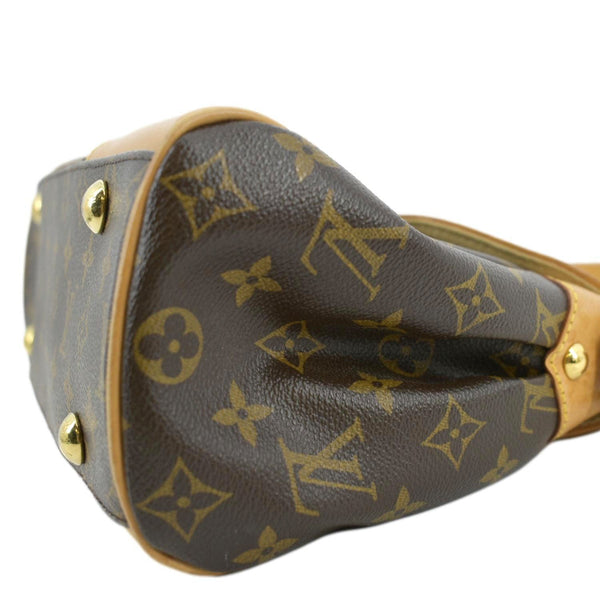 LOUIS VUITTON Beverly MM Monogram Canvas Satchel Bag Brown