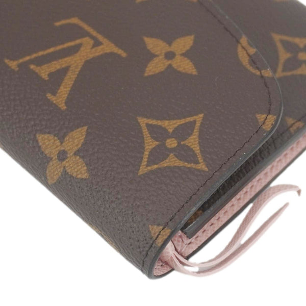LOUIS VUITTON Emilie Monogram Canvas Wallet Rose Ballerine