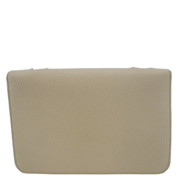 GUCCI Interlocking GG Medium Calfskin Leather Shoulder Bag Off White 510303