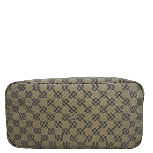 LOUIS VUITTON Neverfull MM Damier Azur Shoulder Bag bottom