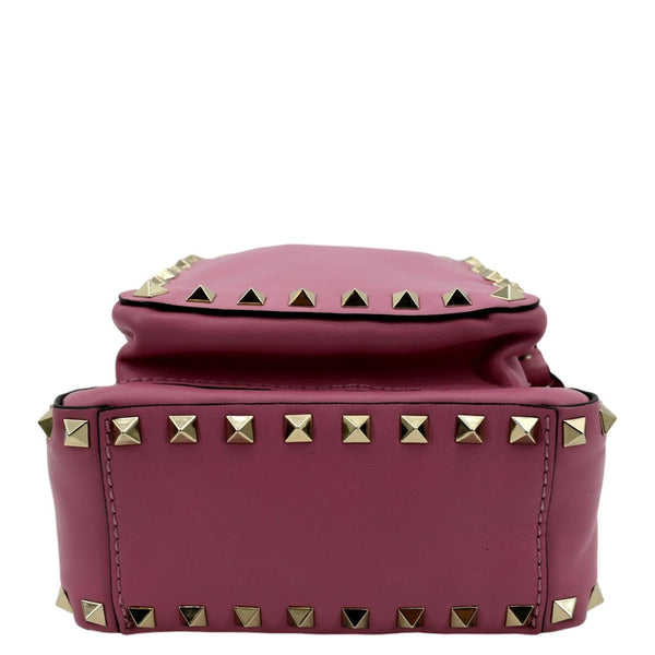 VALENTINO Garavani Rockstud Leather Backpack Pink