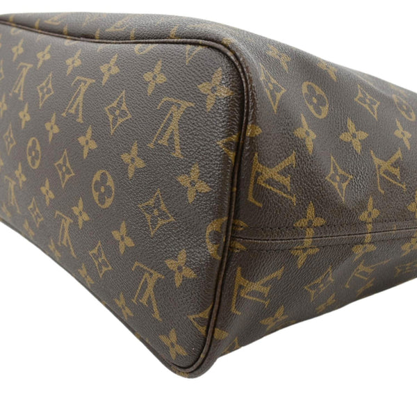 LOUIS VUITTON Neverfull MM Monogram Canvas Tote Bag Brown