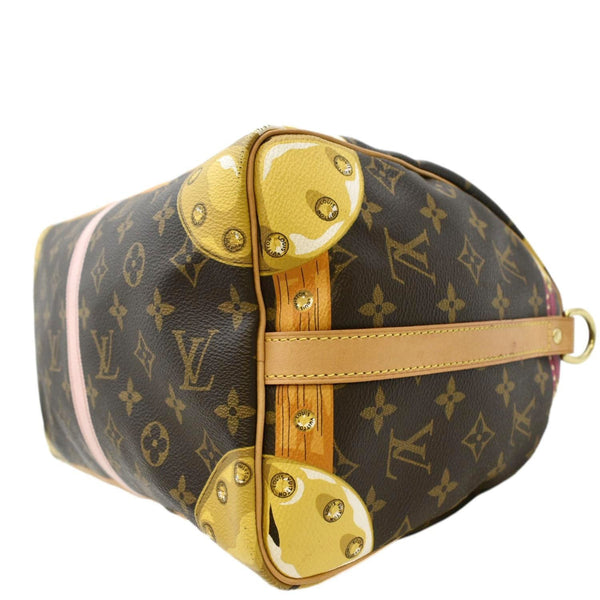 LOUIS VUITTON Summer Trunks Speedy 30 Monogram Canvas Satchel Bag Brown
