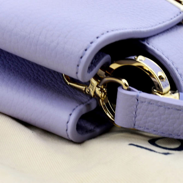 LOUIS VUITTON Capucines BB Taurillon Leather Shoulder Bag Purple