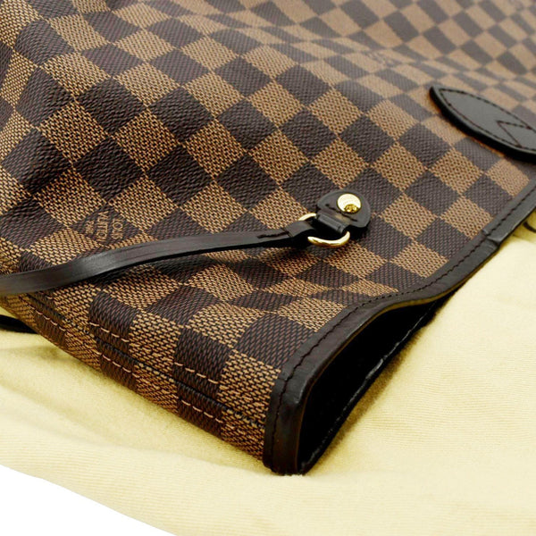 LOUIS VUITTON Neverfull GM Damier Ebene Tote Shoulder Bag Brown