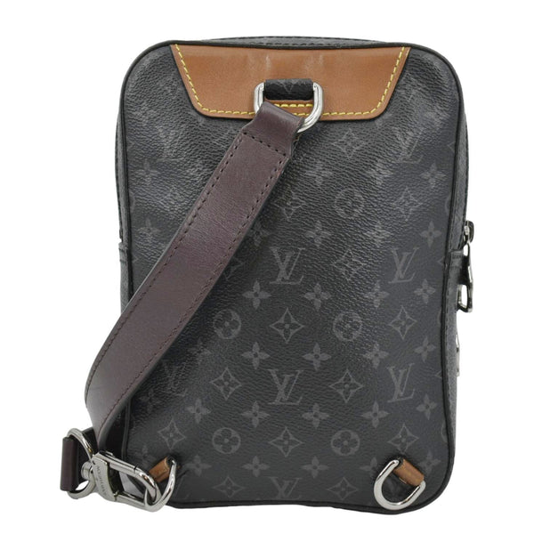 LOUIS VUITTON Avenue Sling Patchwork Monogram Eclipse Crossbody Bag Grey