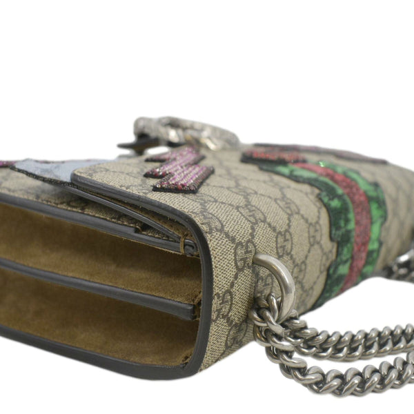 GUCCI Dionysus Medium GG Supreme Embroidered Sequin Shoulder Bag Beige 400235