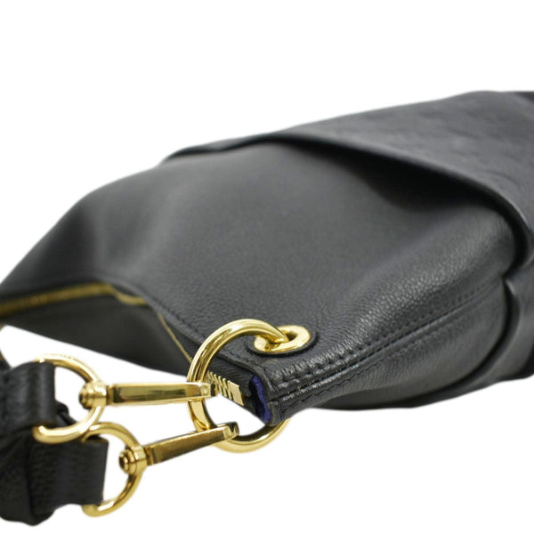 LOUIS VUITTON Maida Monogram Empreinte Leather Hobo Shoulder Bag Black