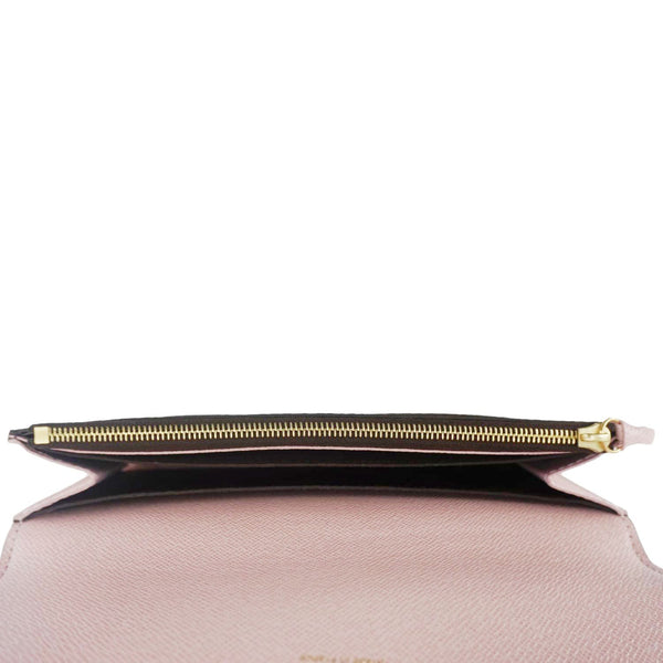 LOUIS VUITTON Emilie Monogram Canvas Wallet Rose Ballerine