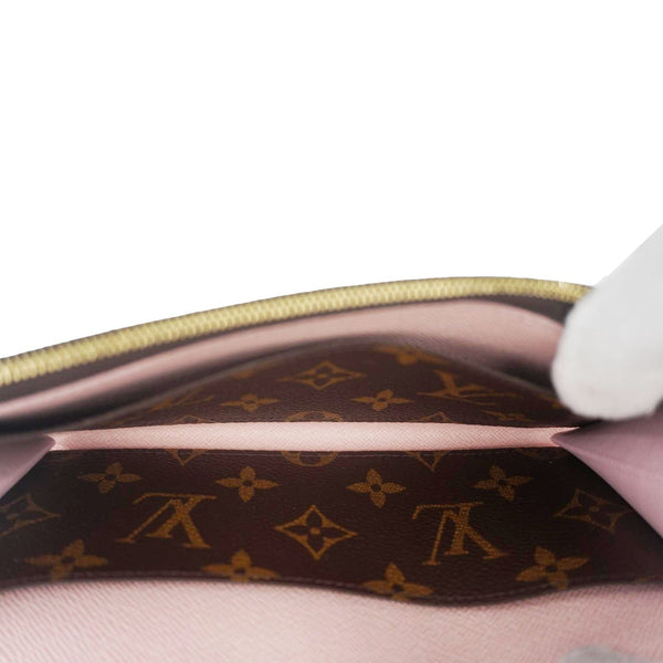LOUIS VUITTON Emilie Monogram Canvas Wallet Rose Ballerine
