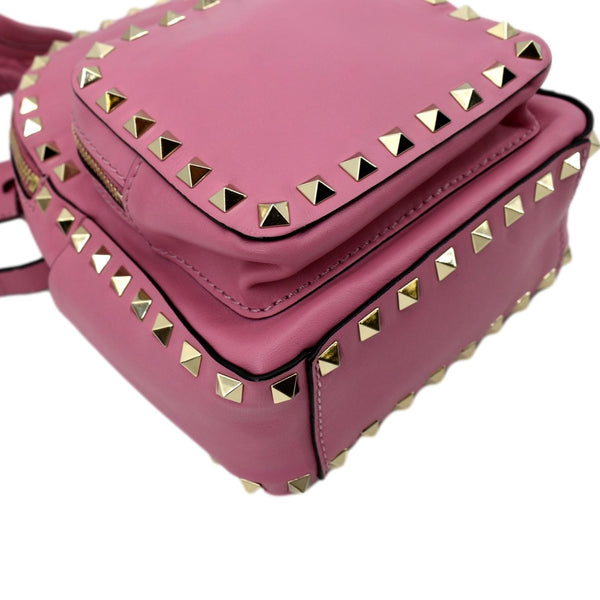 VALENTINO Garavani Rockstud Leather Backpack Pink