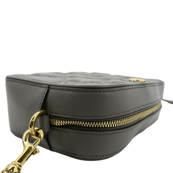 GUCCI GG Matelasse Small Leather Crossbody Bag Dusty Grey 702234