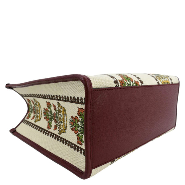 GUCCI 100 Centennial Music Small Jacquard Canvas Tote Bag Ivory 659983