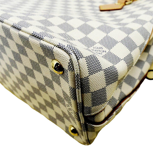 LOUIS VUITTON Calvi Damier Azur Shoulder Bag White