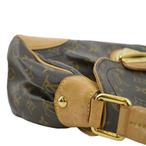 LOUIS VUITTON Beverly MM Monogram Canvas Satchel Bag Brown