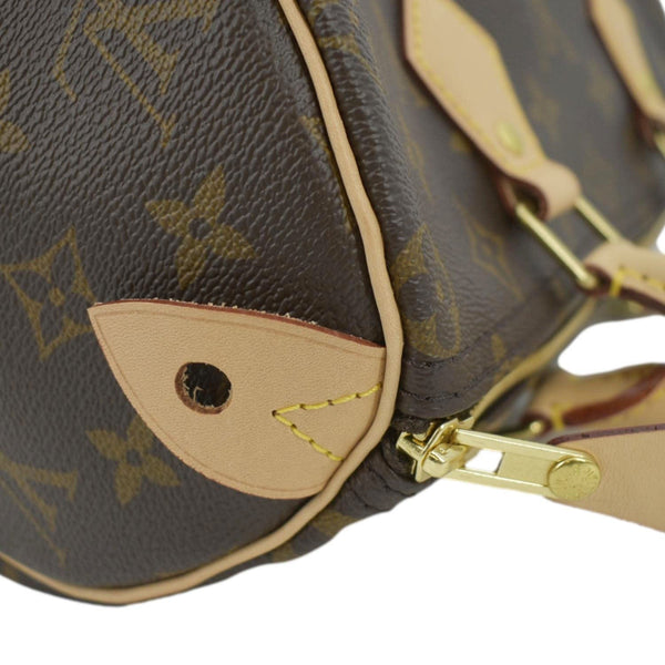 LOUIS VUITTON Speedy 25 Monogram Canvas Satchel Bag Brown