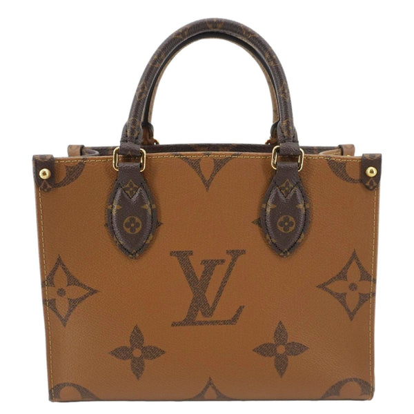 LOUIS VUITTON Onthego PM Giant Monogram Reverse Canvas Shoulder Bag Brown