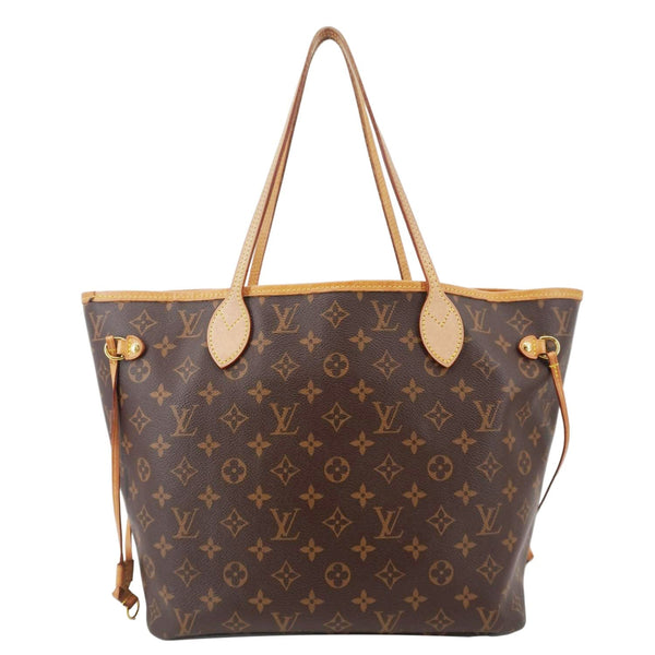 LOUIS VUITTON Neverfull MM Monogram Canvas Shoulder Bag Brown