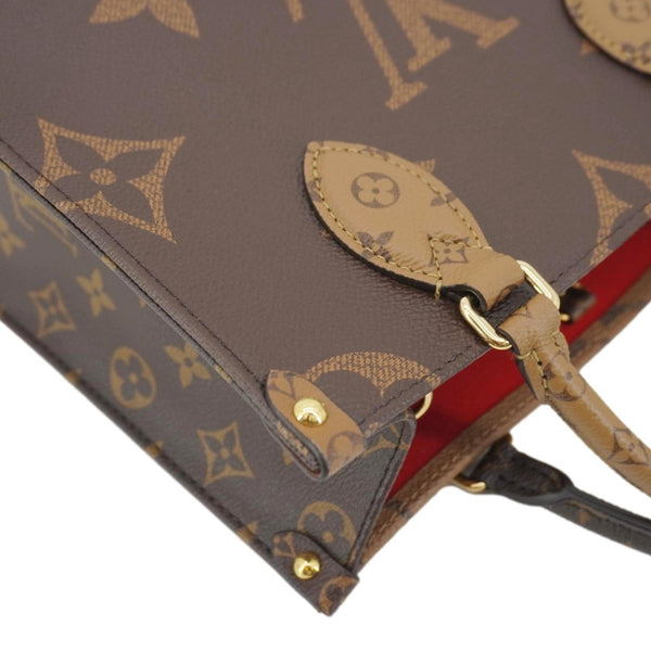LOUIS VUITTON Onthego PM Giant Monogram Reverse Canvas Shoulder Bag Brown