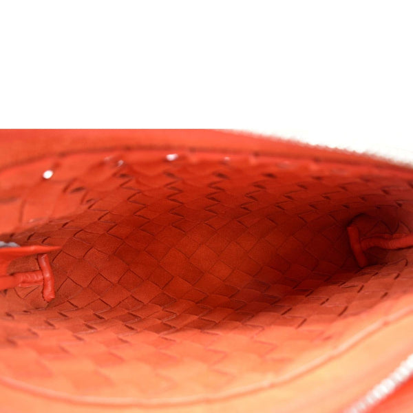 BOTTEGA VENETA Intrecciato Leather Crossbody Messenger Bag Red
