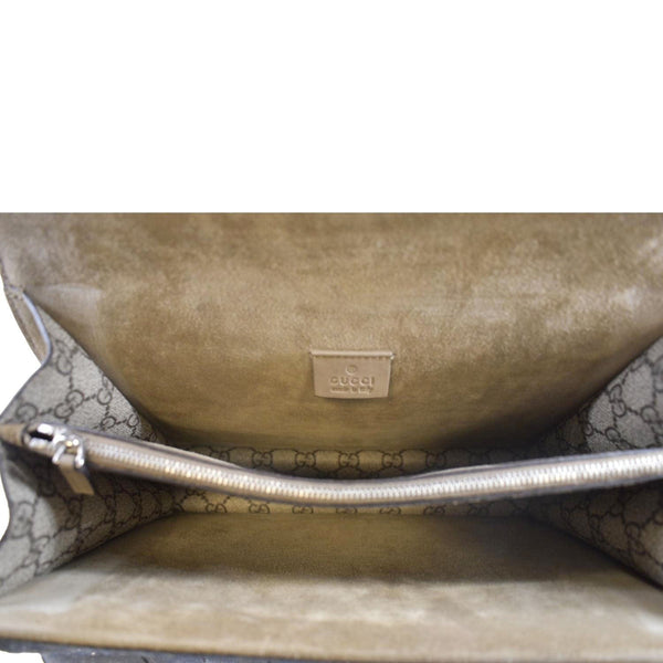 GUCCI Dionysus Medium GG Supreme Embroidered Sequin Shoulder Bag Beige 400235