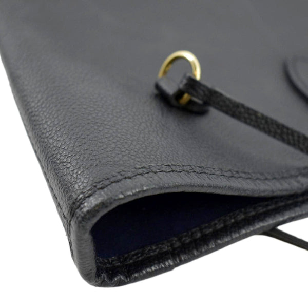 LOUIS VUITTON Neverfull MM Empreinte Leather Tote Shoulder Bag Black