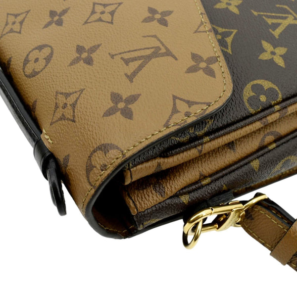 LOUIS VUITTON Metis Pochette Reverse Monogram Canvas Crossbody Bag Brown