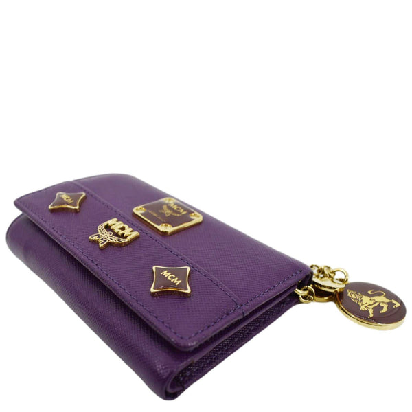 MCM Vintage Bifold Leather Wallet Purple