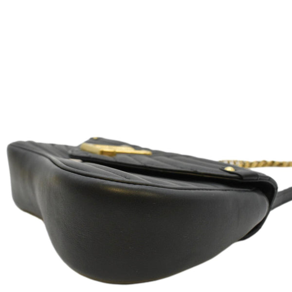 LOUIS VUITTON New Wave Chain MM Calfskin Leather Shoulder Bag Black