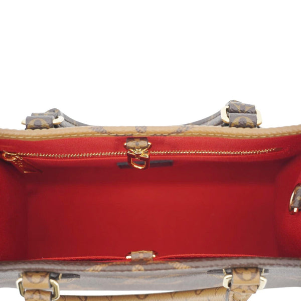 LOUIS VUITTON Onthego PM Giant Monogram Reverse Canvas Shoulder Bag Brown