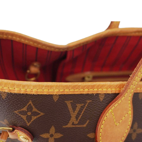 LOUIS VUITTON Neverfull MM Monogram Canvas Shoulder Bag Brown