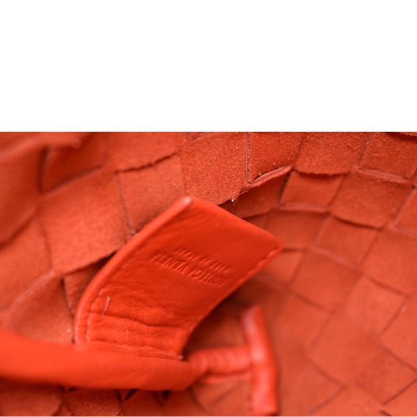 BOTTEGA VENETA Intrecciato Leather Crossbody Messenger Bag Red