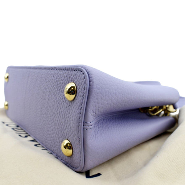 LOUIS VUITTON Capucines BB Taurillon Leather Shoulder Bag Purple