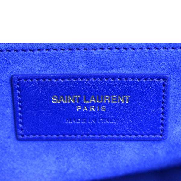YVES SAINT LAURENT Sac de Jour Leather Shoulder Bag Blue