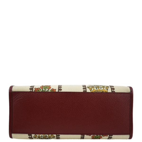 GUCCI 100 Centennial Music Small Jacquard Canvas Tote Bag Ivory 659983