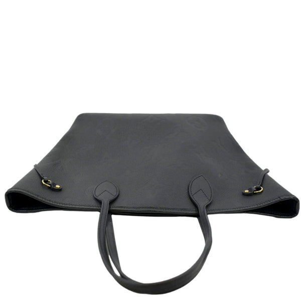 LOUIS VUITTON Neverfull MM Empreinte Leather Tote Shoulder Bag Black