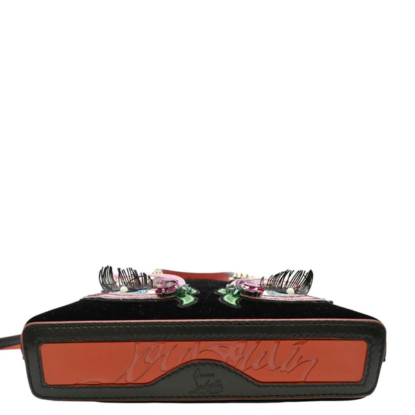 CHRISTIAN LOUBOUTIN Cabata Eyelet Velour Tote Bag Black