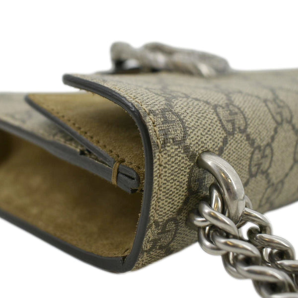 GUCCI Dionysus Mini GG Supreme Canvas Crossbody Bag Beige 421970