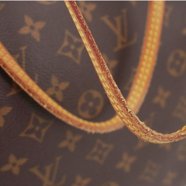 LOUIS VUITTON Neverfull MM Monogram Canvas Shoulder Bag Brown