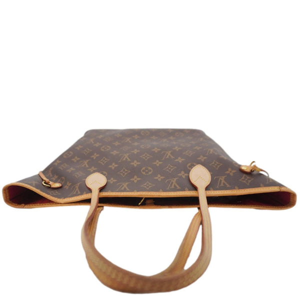 LOUIS VUITTON Neverfull MM Monogram Canvas Shoulder Bag Brown
