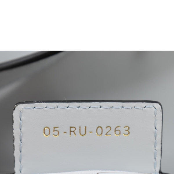 CHRISTIAN DIOR Saddle Smooth Calfskin Leather Satchel Shoulder Bag Placid Blue