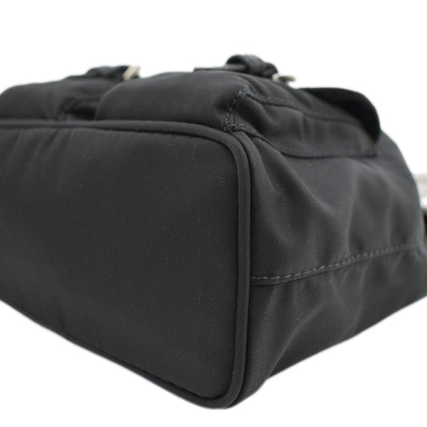 PRADA Double Pocket Mini Nylon Backpack Shoulder Bag Black