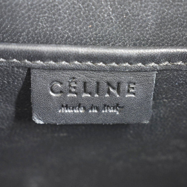 CELINE Nano Luggage Textile Leather Shoulder Bag Tricolor