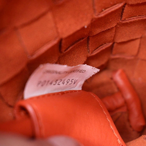 BOTTEGA VENETA Intrecciato Leather Crossbody Messenger Bag Red