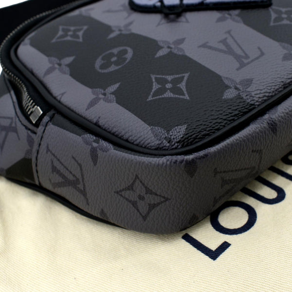 LOUIS VUITTON Modular Sling Monogram Eclipse Shoulder Bag Black